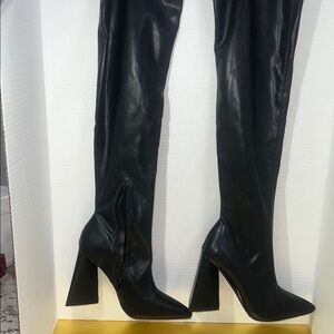 Forever 21 Black Over the Knee Boots